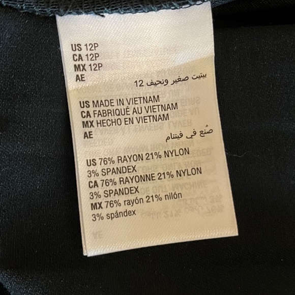 Sz 12P INC International Concepts Black Flare-Leg Pants - Picture 6 of 8